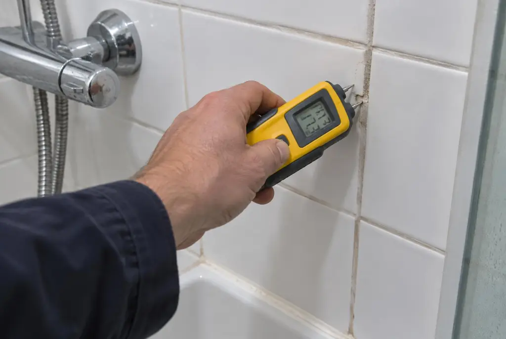 Lekdetectie Elst – vochtmeter op badkamertegels bij de douche